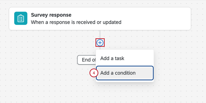 clicking the plus sign then add a condition