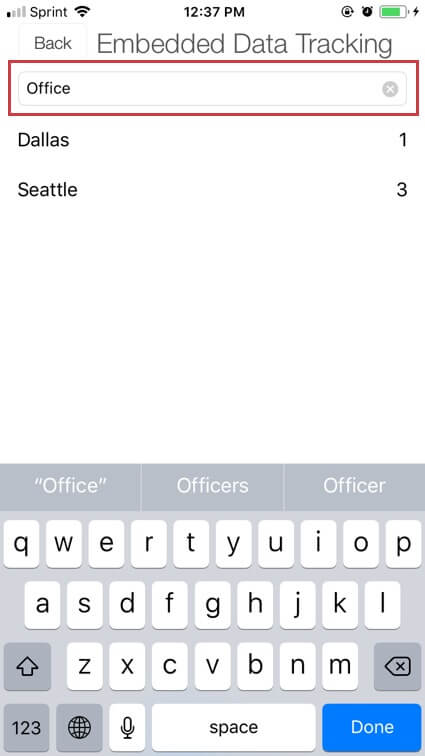 Search bar in Quota Monitoring page