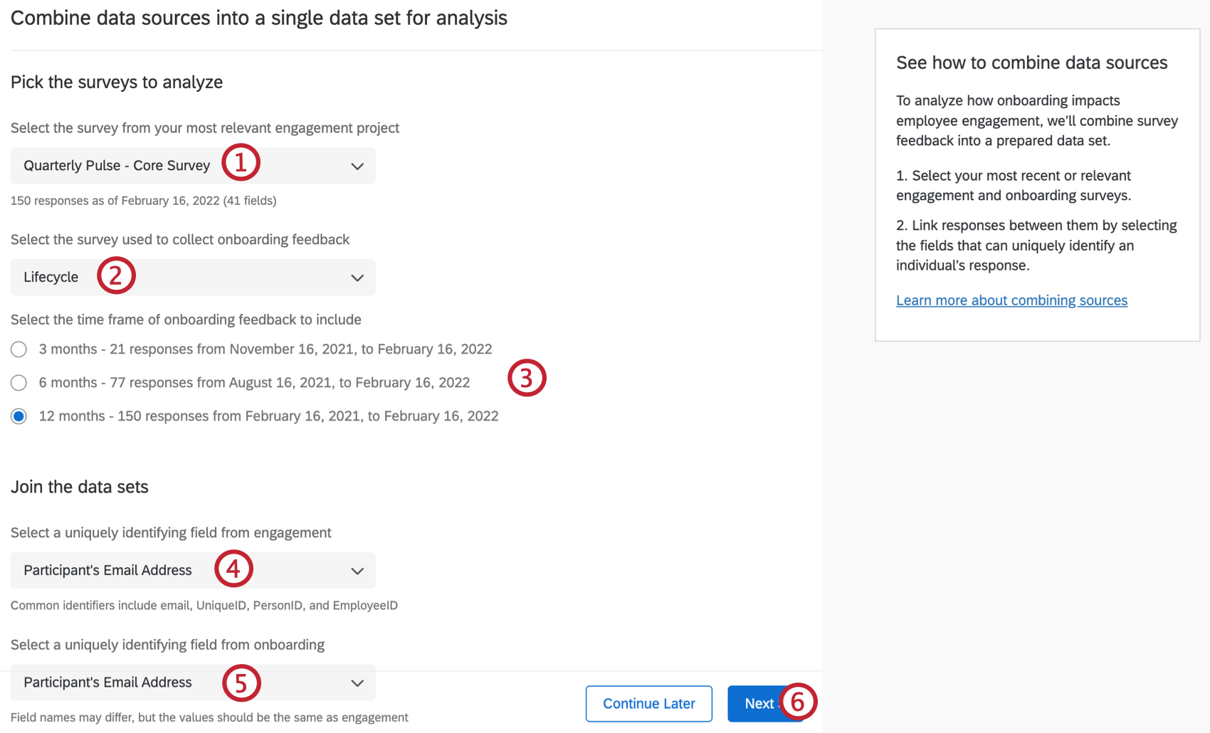 la sélection des enquêtes à analyser