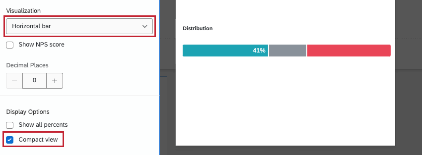 the horizontal bar with compact view