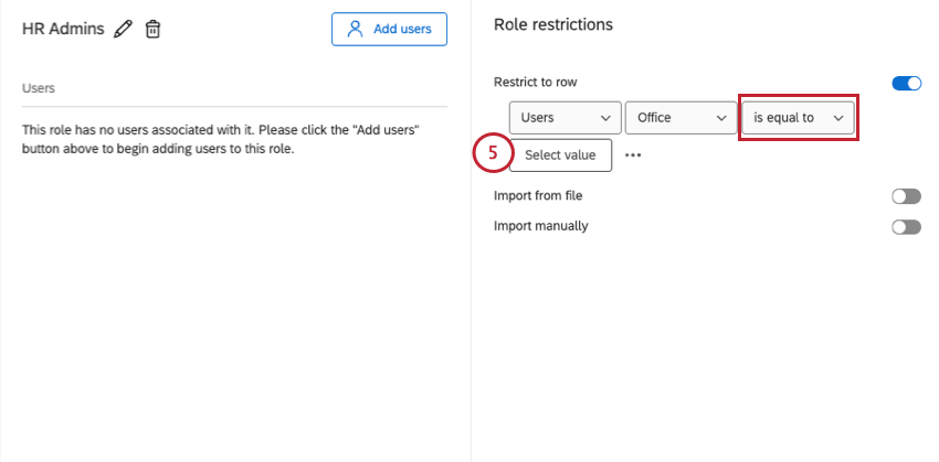 setting up the role condition