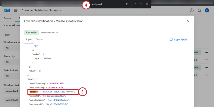 recherche de lidentifiant unique