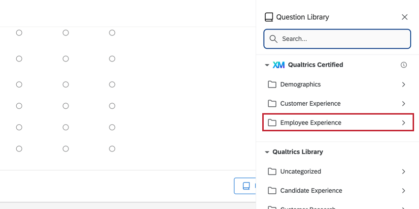 la bibliothèque de questions certifiées sur lexpérience employé