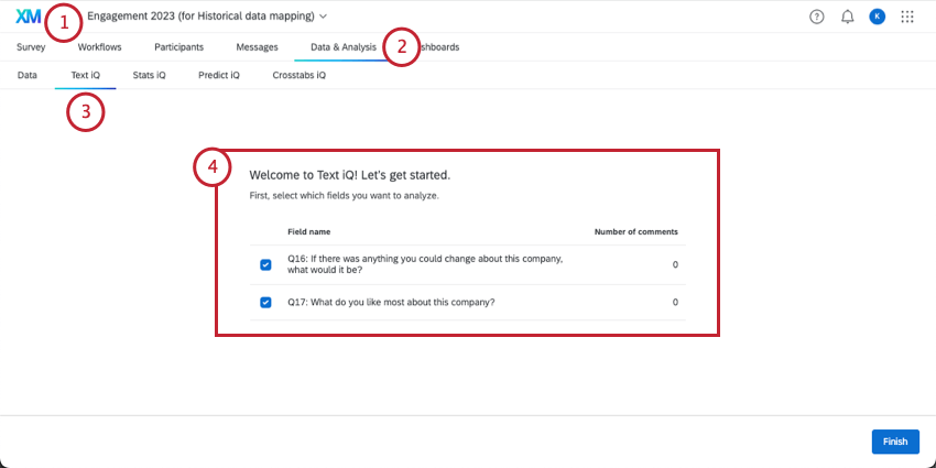 Starting Text iQ in an employee experience project