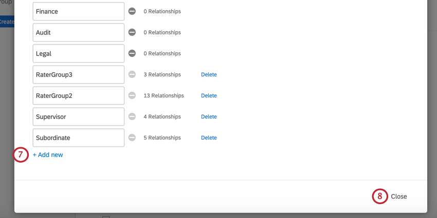 adicionar um novo relação
