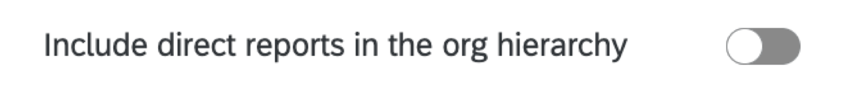 the "Include direct reports in the org hierarchy" setting