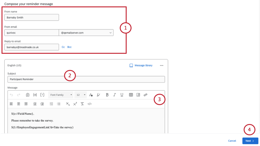 personalizzazione delle-mail di promemoria
