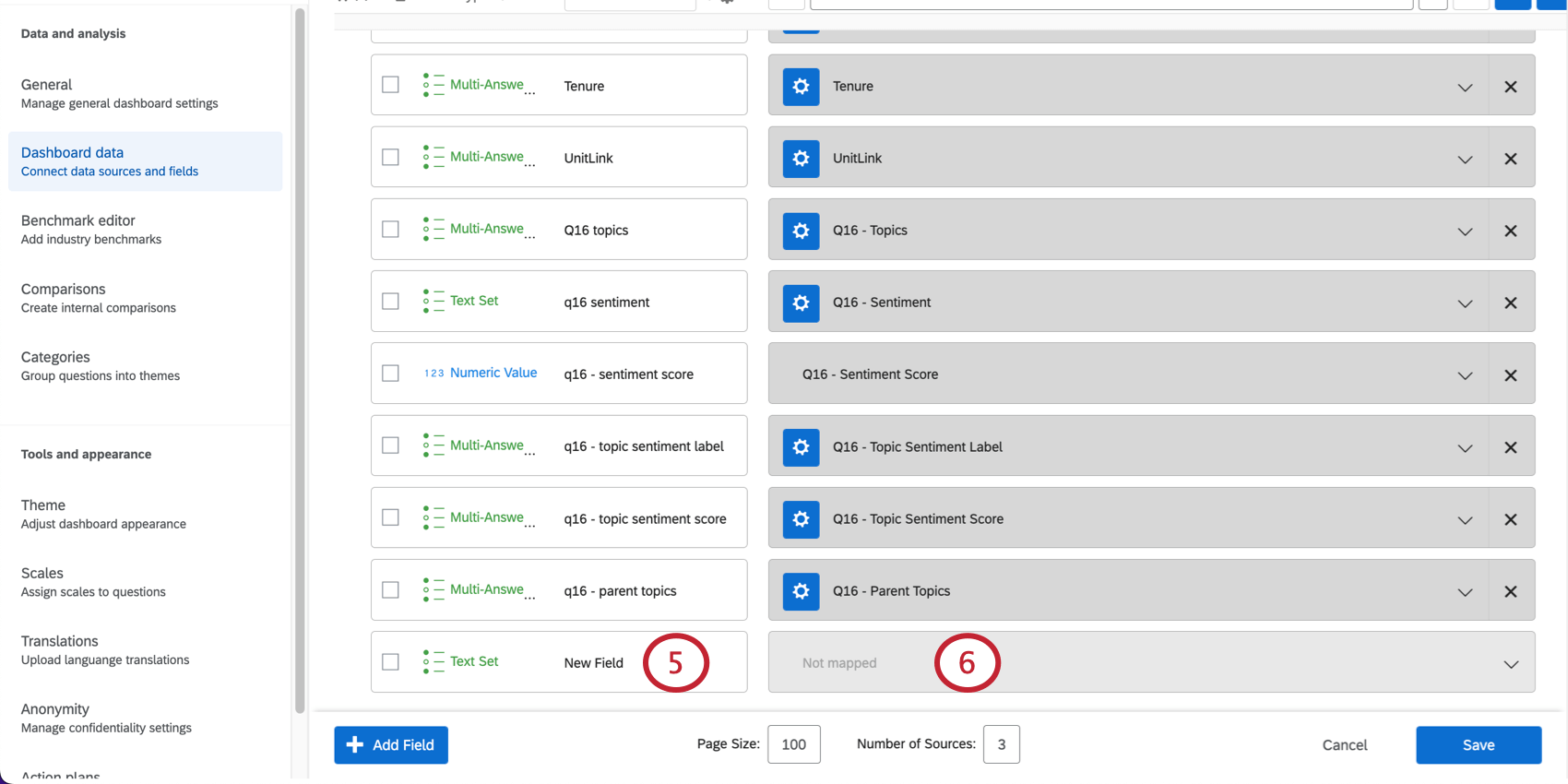 Mappatura del campo grigio non mappato