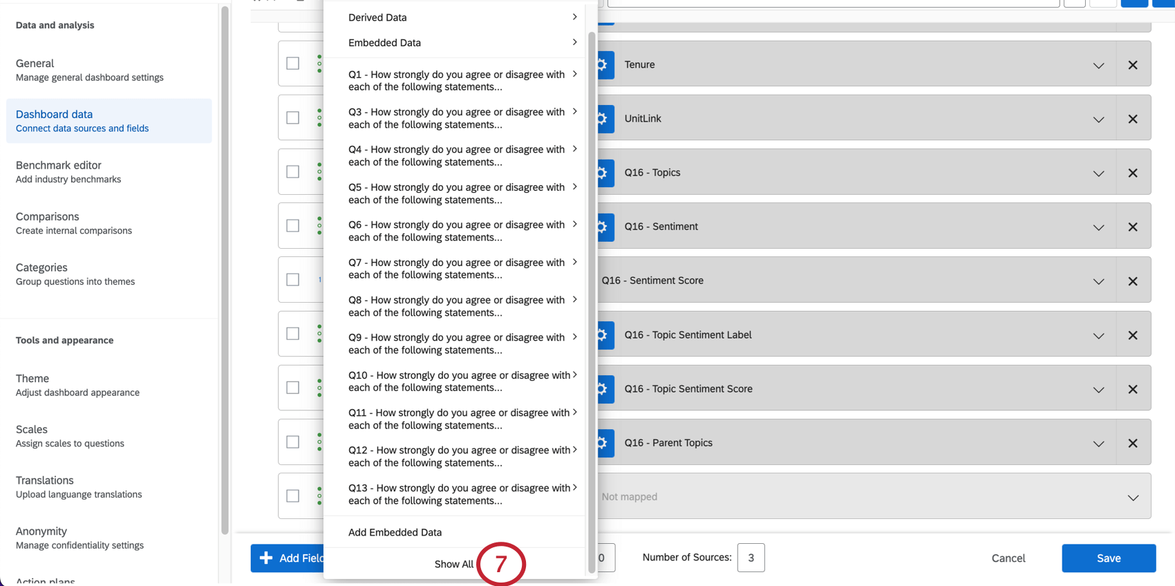 menu expanded from not mapped button - at the bottom, an option called show all