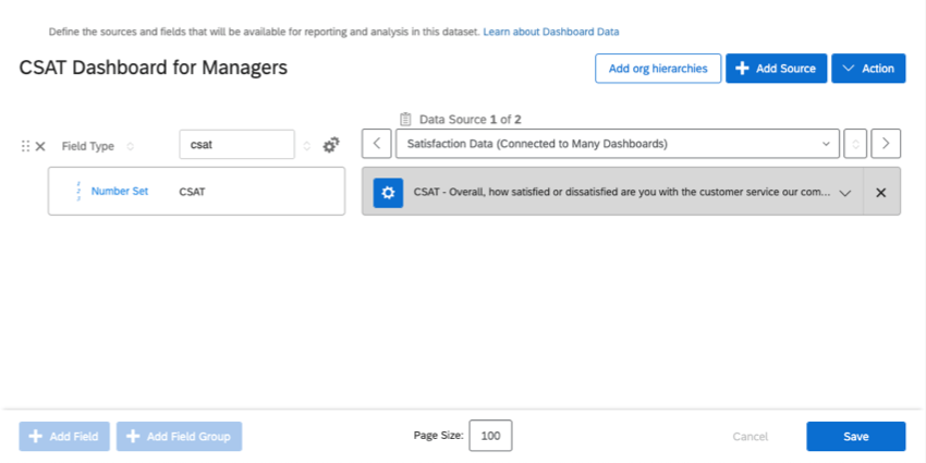 Campos mapeados conforme descrito