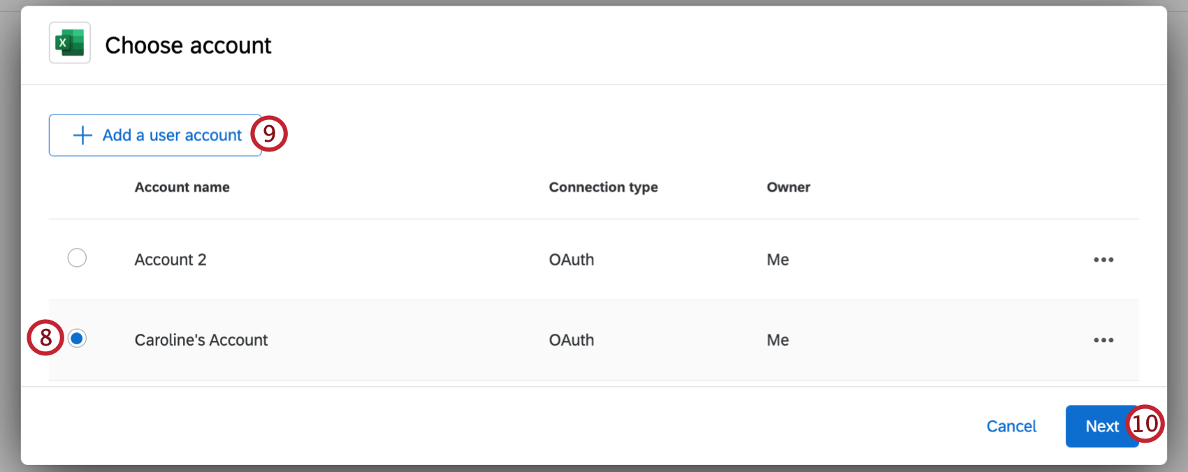 マイクロソフトユーザーアカウントの選択