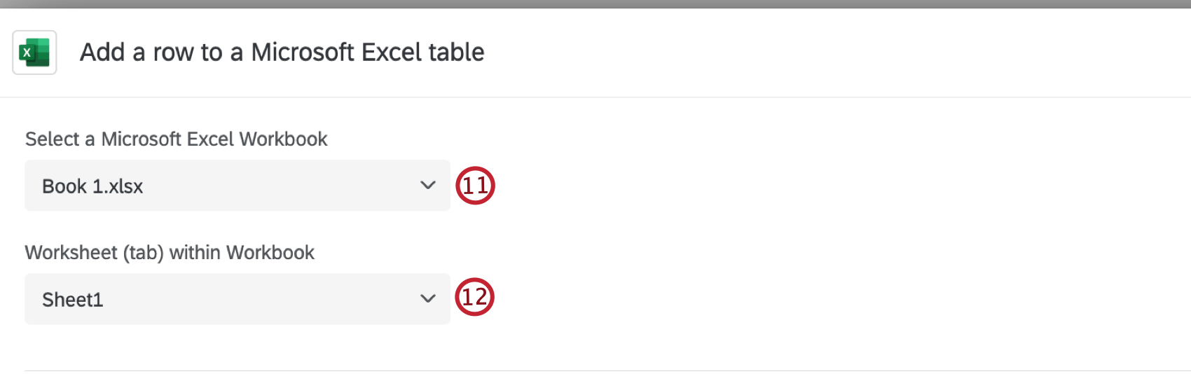 Seleccionar un libro y una hoja de cálculo de Excel