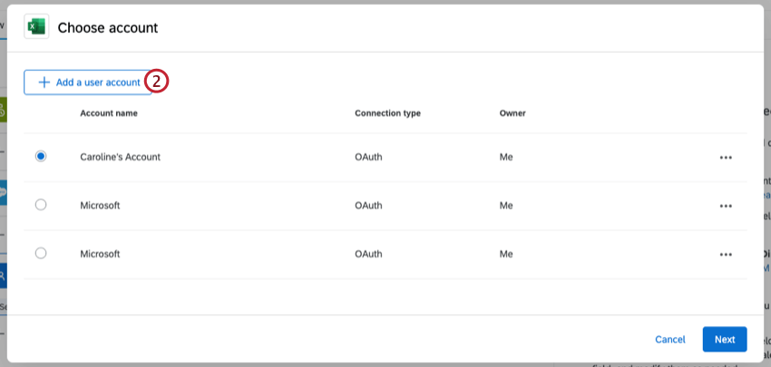 ユーザーアカウント追加ボタン