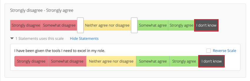 Scale as described in scale dashboard settings