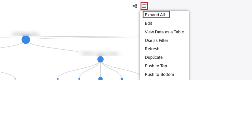 È possibile fare clic sul menu Opzioni widget nellangolo superiore destro del widget e fare clic su Espandi tutto per mostrare unintera struttura.