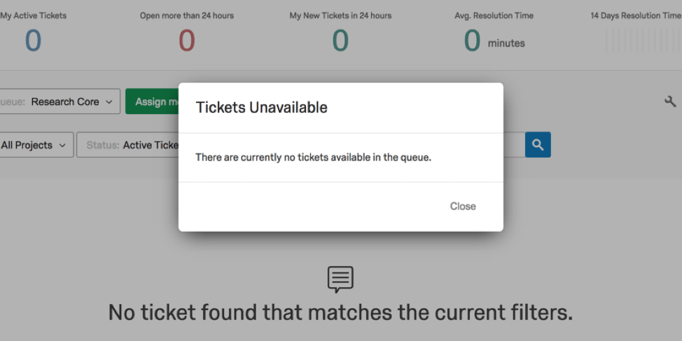 Comparsa di un avviso di non disponibilità dei ticket