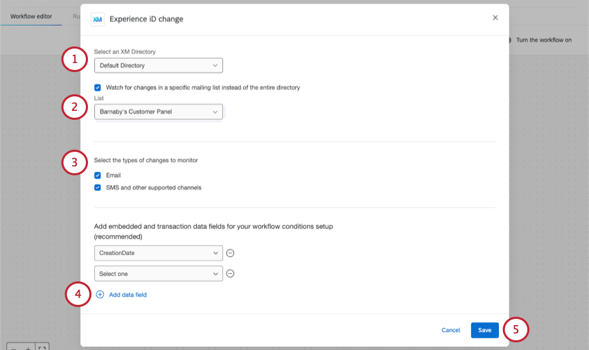 image of page that appears after you select bounce change, showing all the ways you can set up bounce tracking