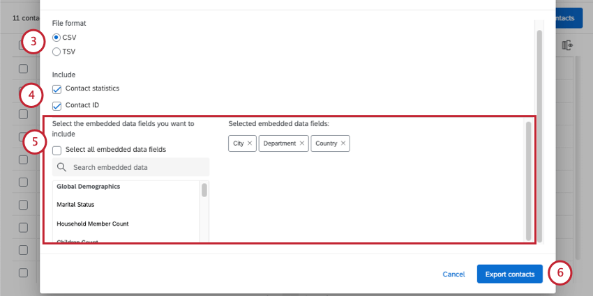 new window where you select a few settings, then have a menu you can scroll through and search filled with embedded data