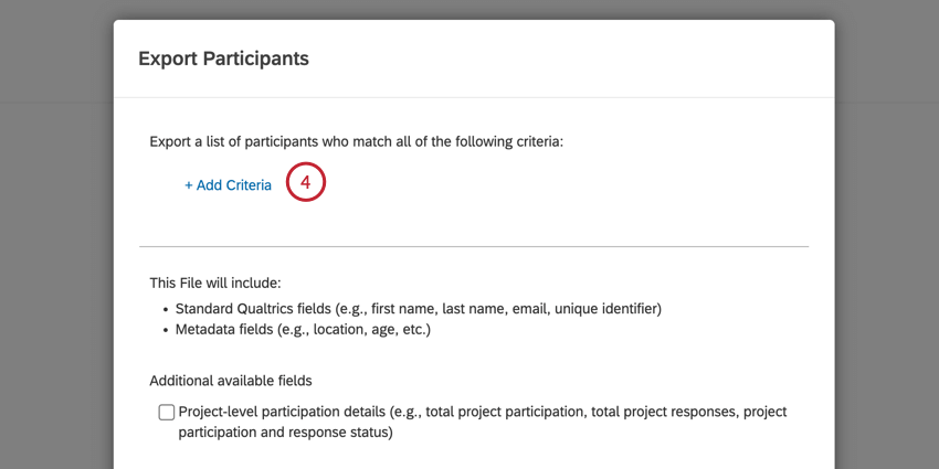 klicken Sie auf die Schaltfläche Kriterien hinzufügen