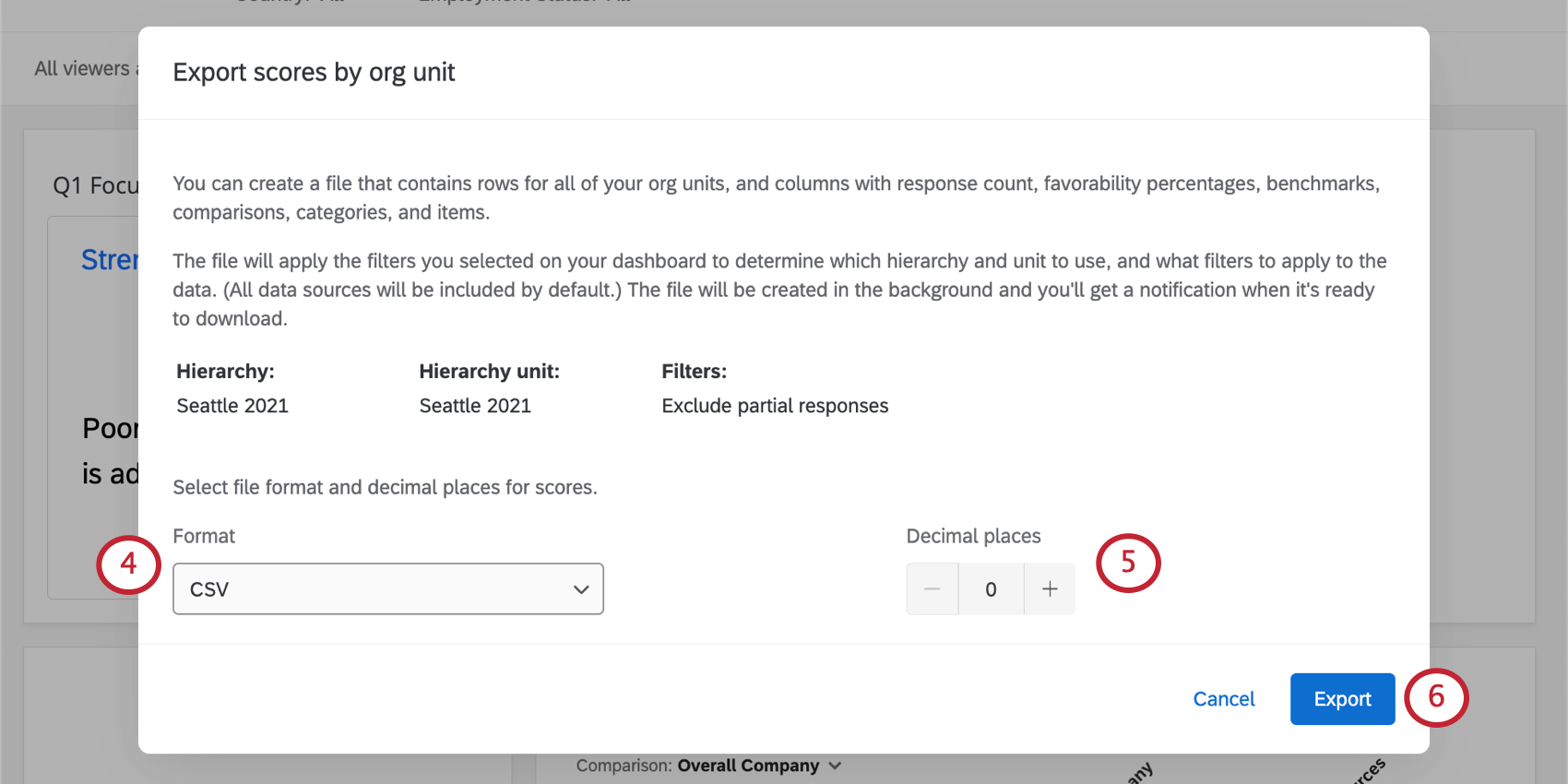 Une nouvelle fenêtre souvre, dans laquelle vous pouvez configurer lexportation