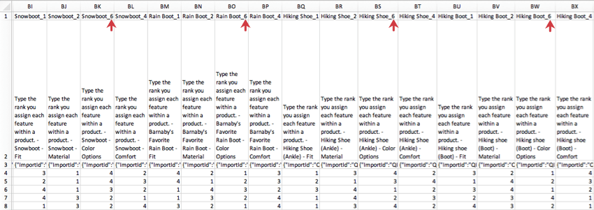 In an example export, the headers is highlighted to show how the export tag, underscore, 3 has now turned to a 6