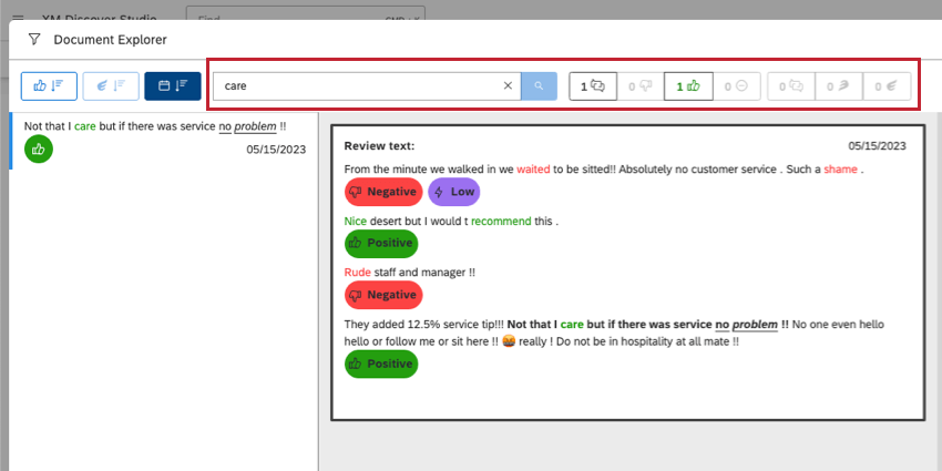 Buscando en el explorador de documentos