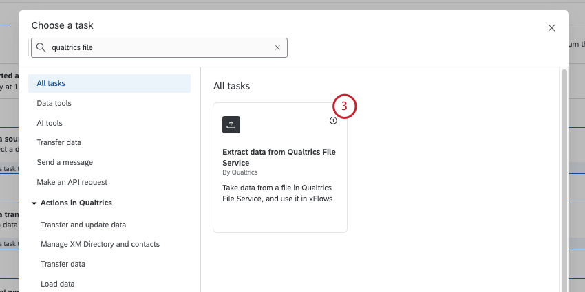 Image of this task in the window where you select tasks