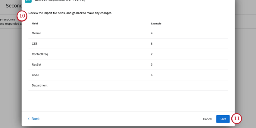 Bild der Felder für die Vorschau des letzten Bilds
