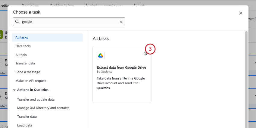 utilisez la barre de recherche en haut pour rechercher la tâche sur google drive