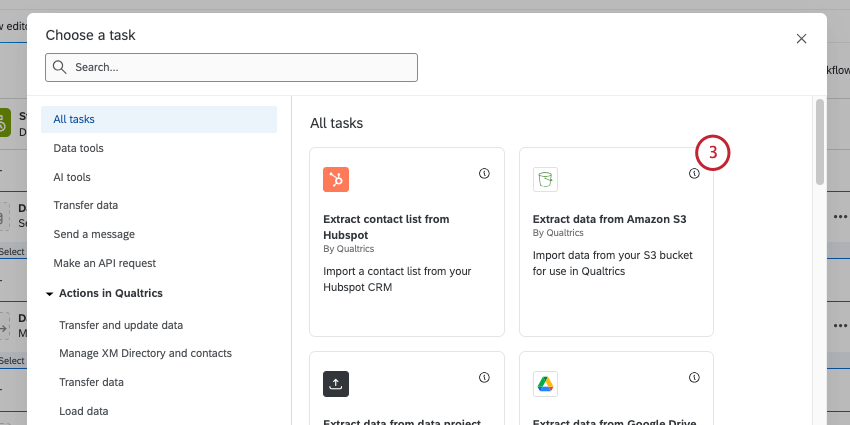 Amazon-Kachel mit grünem Bucket-Symbol