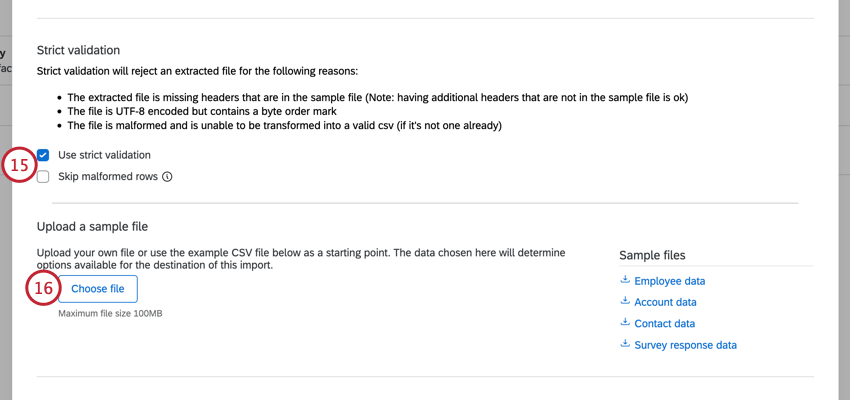 permitindo o uso de validação rigorosa