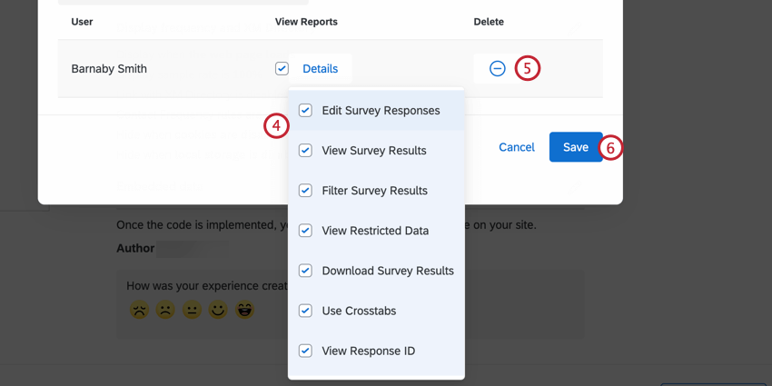 choosing the permissions to give a collaborator