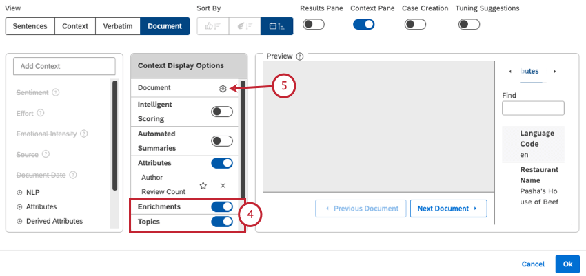 Adjusting categories that appear in a document widget