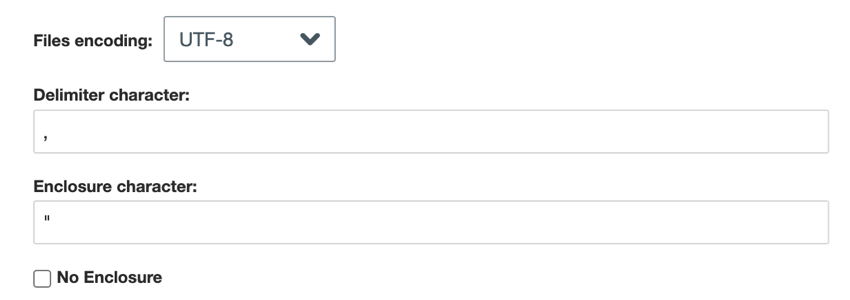 les options de fichier séparées par un délimiteur