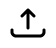 Symbol sieht aus wie ein Standard-Upload-Symbol, ein Aufwärtspfeil über einem Container