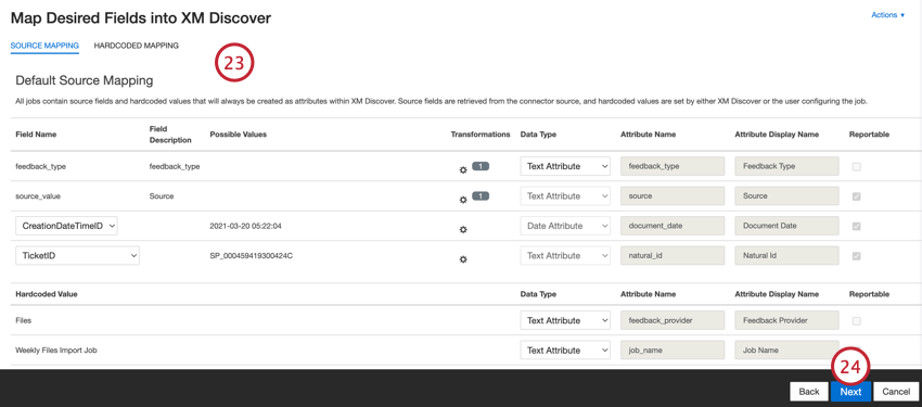 adjusting data mappings