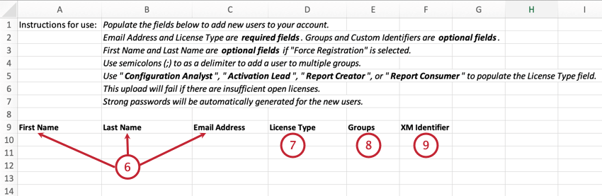 Fill in the template file