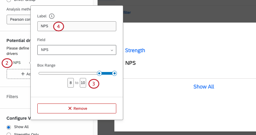Image montrant comment ré-étiqueter les points clés et configurer le top box