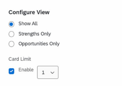 As opções de "configurar visualização