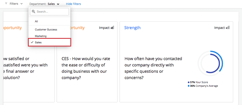 image of using filters with the widget