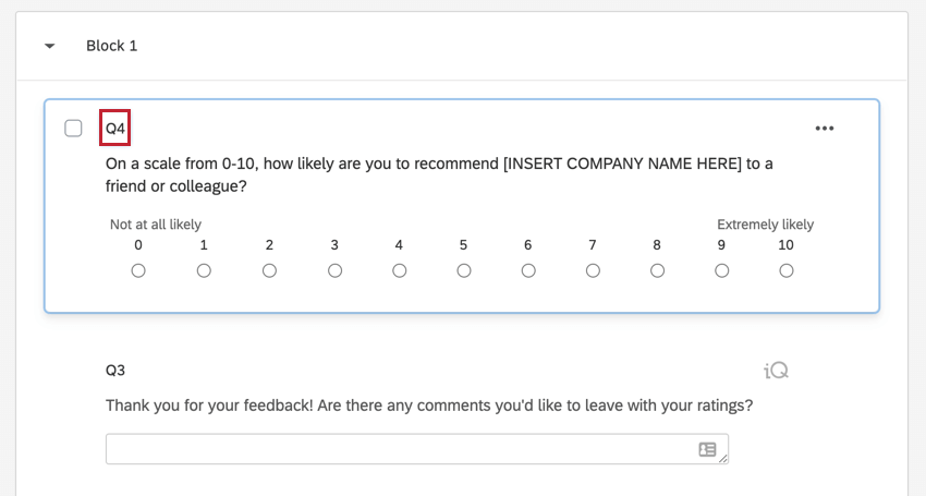 Question number in upper-left of question