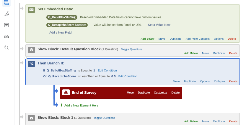 image of using the fraud detection fields to branch out fraudulent responses