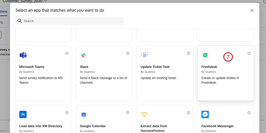choosing the freshdesk task