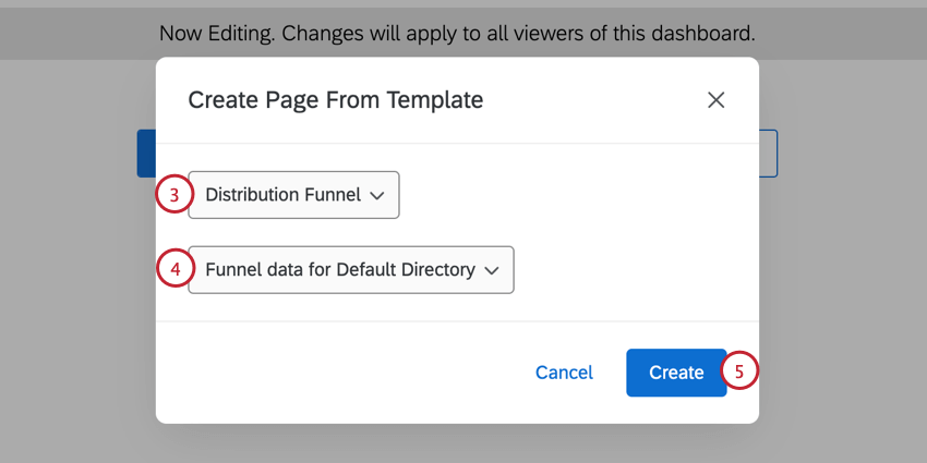 choosing the funnel template page