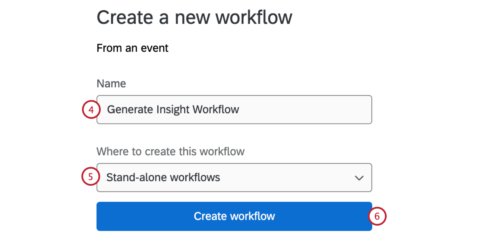 naming the workflow and saving it