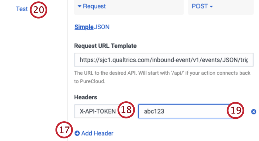 fenêtre de configuration dans genesys