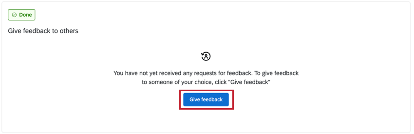 o botão dar feedback