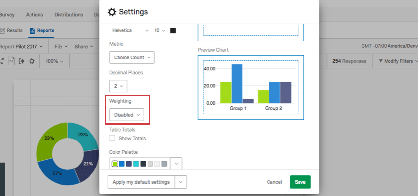 Campo de Ponderación