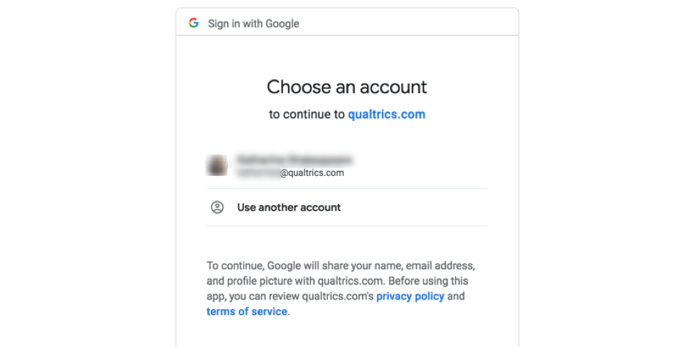 Wählen Sie einen Benutzerkonto für die Anmeldung bei Google