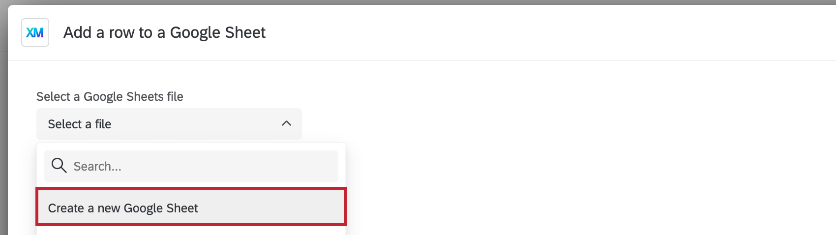 Erstellen Sie eine neue Google-Blattoption